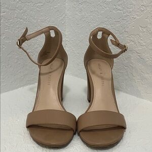 Kelly & Katie Tan Ankle Strap Heels